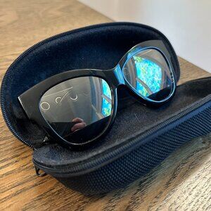 Authentic Alexander McQueen MCQ MQ0021SA 002 Mirrored Black Sunglasses W/ Case